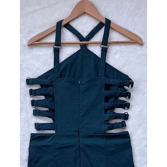 Tobi Caged Side Cutout Halter Bodycon Midi Dress, Size Medium - Picture 13 of 15